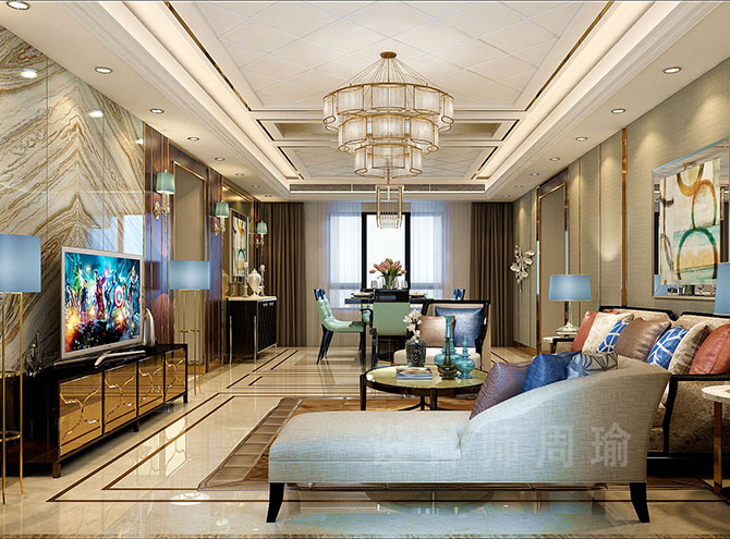 色色骚骚世纪江尚三室两厅168平装修设计效果欣赏
